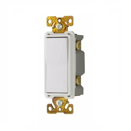 Eaton Wiring 20 Amp Single Pole Lighted Rocker Switch, White Best Seller