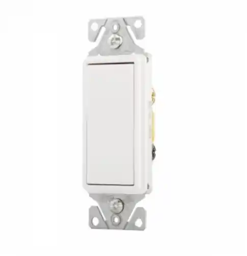 Professional Grade Eaton Wiring 15 Amp Lighted 3-Way Rocker Switch, White