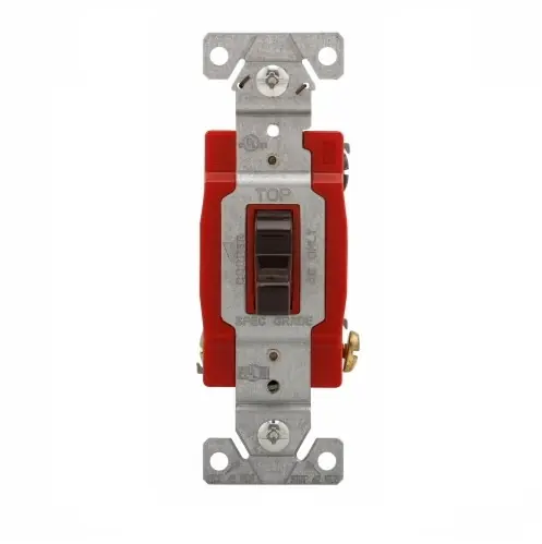 Eaton Wiring 20 Amp Toggle Switch, 3-Way, Brown Express Delivery