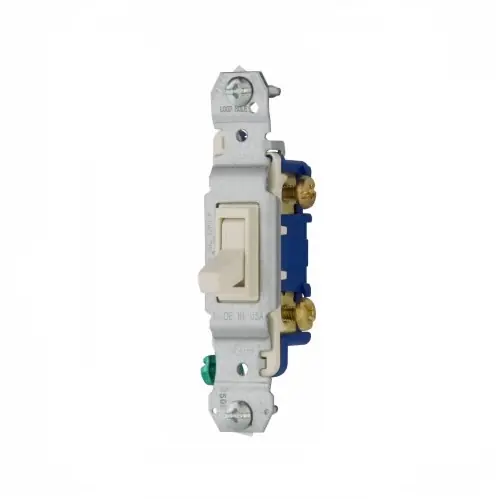 Fan Favorite Eaton Wiring 15 Amp Toggle Switch, Single-Pole, Light Almond
