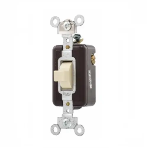 Bargain Eaton Wiring 15 Amp Toggle Switch, Industrial, Single-Pole, Ivory