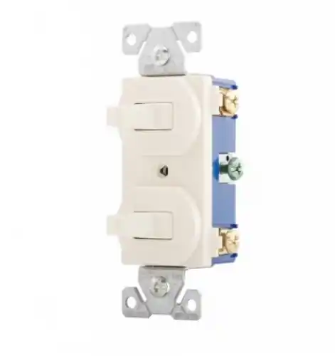 While Supplies Last Eaton Wiring 15 Amp Toggle Switches, 2 Three-Way, Light Almond