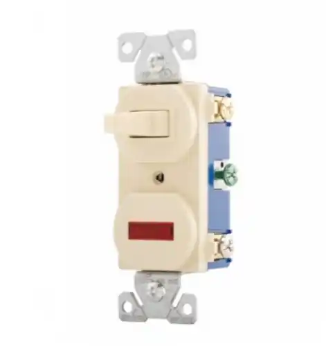 Direct From Manufacturer Eaton Wiring 15 Amp Pilot Light Switch, Combination, Ivory
