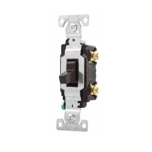 Eaton Wiring 15 Amp Toggle Switch, 2-Pole, 120/277V, Brown Last Chance