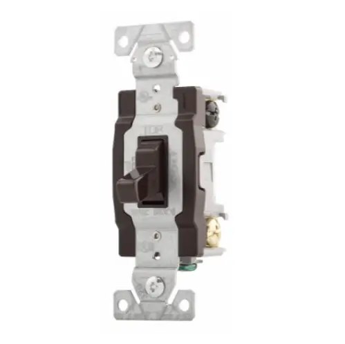 Eaton Wiring 20 Amp Toggle Switch, 4-Way, 120/277V, Brown Top Rated