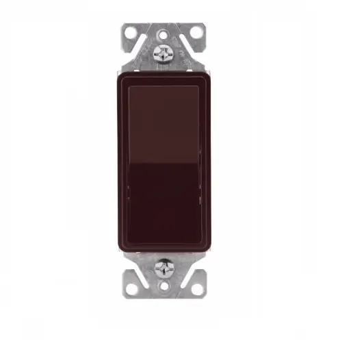 Eaton Wiring 15 Amp Single Pole Rocker Switch, Brown Holiday Sale