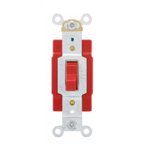 Eaton Wiring 20 Amp Toggle Switch, Single-Pole, Industrial, Red Hassle-Free Returns