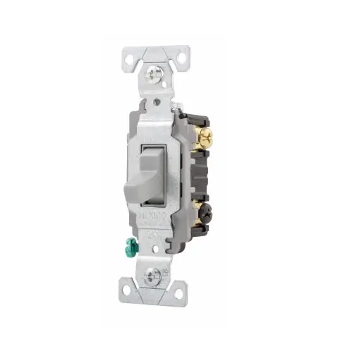 New Arrival Eaton Wiring 15 Amp Toggle Switch, 3-Way, 120/277V, Gray