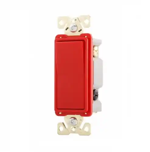 Limited Offer Eaton Wiring 20 Amp Single Pole Rocker Switch, Commercial Grade, Red