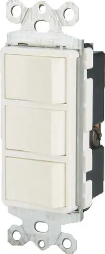 Instant Buy GP 15 Amp Single Pole Triple Rocker Switch, White