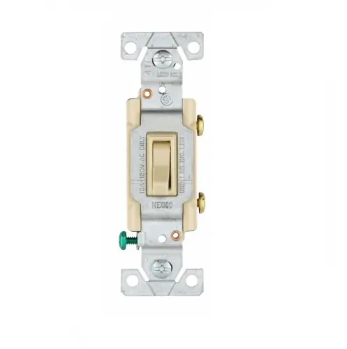 Must Have Eaton Wiring 15 Amp Single Pole Toggle Switch, Ivory