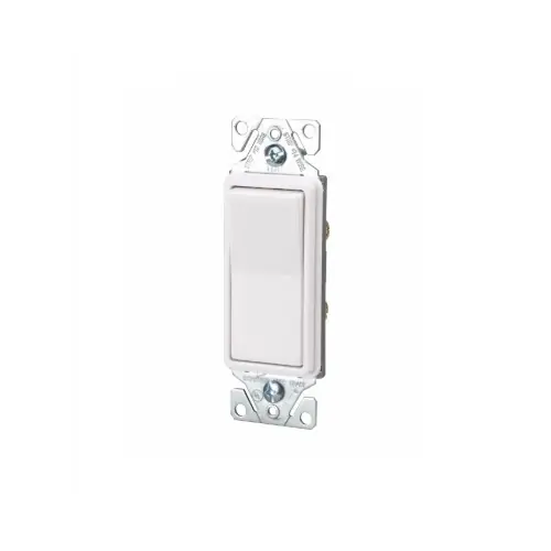 Eaton Wiring 15 Amp Momentary Contact Switch, Single-Pole, #14-12 AWG, 120V-277V, Light Almond Instant Buy