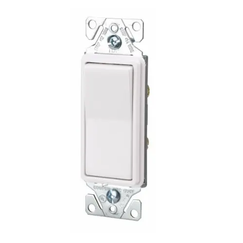Eaton Wiring 15A Decorator Switch, Momentary Contact, Single-Pole, Almond Express Delivery