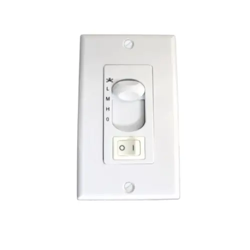 Professional Grade HomEnhancements Fan Control & On/Off Light Switch, White Slider