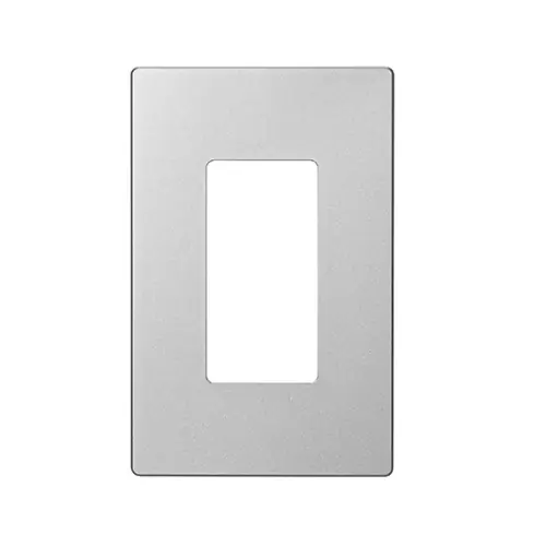Eaton Wiring 1 Gang Wallplate, Screwless, Mid-Size, Silver Granite Finish Buy Online