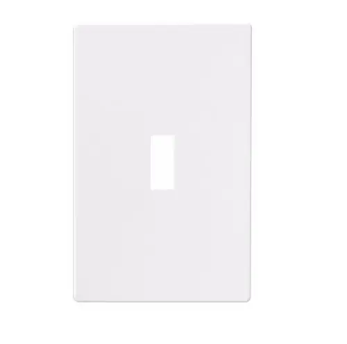 Factory Price Eaton Wiring 1-Gang Toggle Wall Plate, Mid-Size, Screwless, White