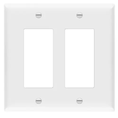 Enerlites Mid Size Decorator/GFCI Wall Plate, 2 Gang, Matte White Grab Now