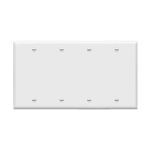Special Offer Enerlites 4-Gang Standard Wall Plate, Blank, Thermoplastic, Light Almond