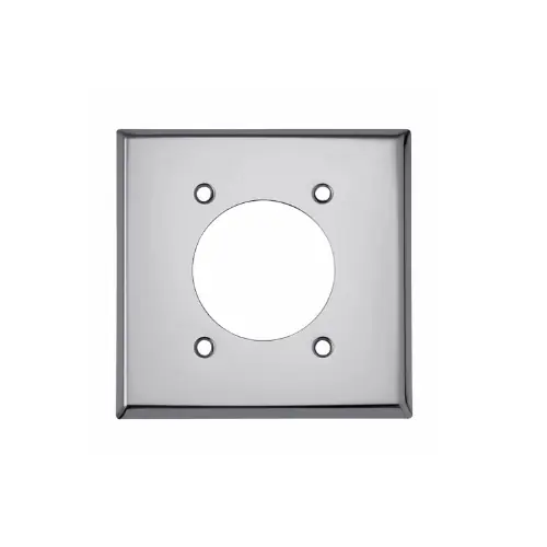 Eaton Wiring 2-Gang Wallplate w/ 2" Hole, Standard, Chrome Authentic