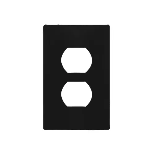 Price Drop Enerlites 1-Gang Standard Wall Plate, Duplex, Screwless, Black
