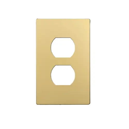 Seasonal Sale Enerlites 1-Gang Standard Wall Plate, Duplex, Screwless, Gold