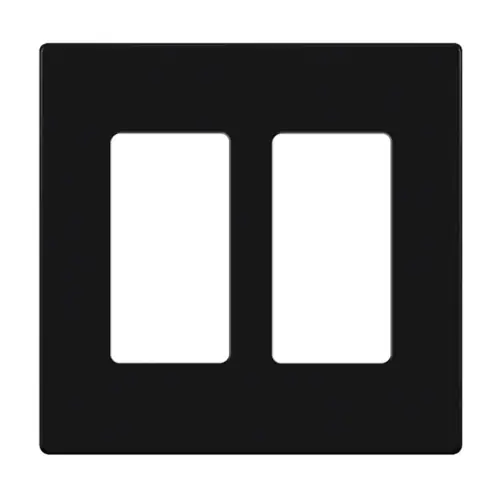 Worldwide Shipping Enerlites 2-Gang Mid-Size Antimicrobial Wall Plate, Decora, Screwless, Black
