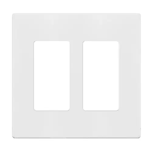 Latest Enerlites 2-Gang Mid-Size Antimicrobial Wall Plate, Decora, Screwless, White