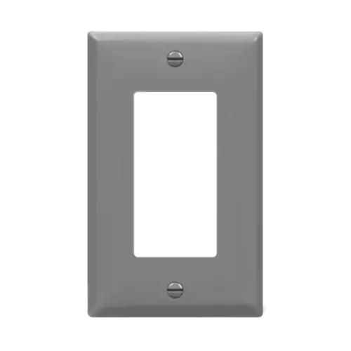 Exclusive Enerlites 1-Gang Mid-Size Wall Plate, Decora/GFCI, Gray