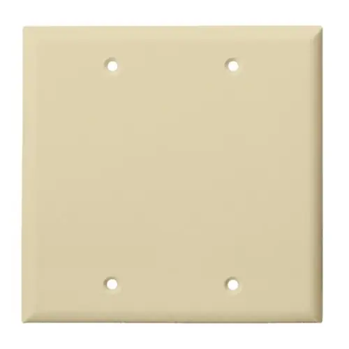Limited Time Enerlites Ivory Colored Thermoplastic Two-Gang Blank Wall Plate