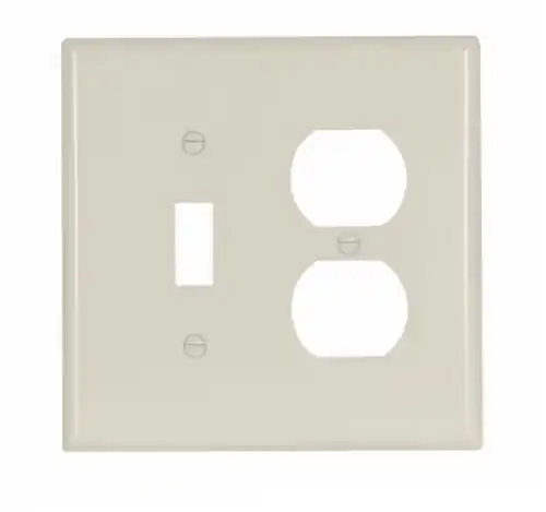 Eaton Wiring 2-Gang Mid-Size Combination Wallplate, Light Almond Price Drop