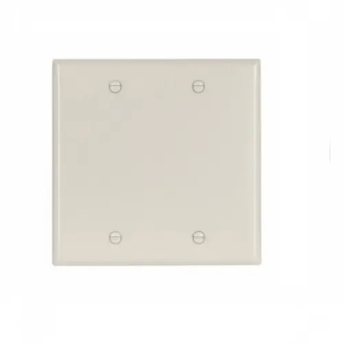 Bulk Order Eaton Wiring 2-Gang Thermoset Blank Wallplate, Light Almond