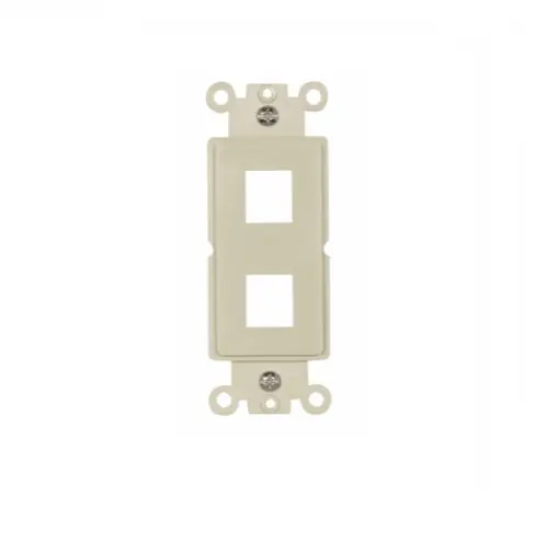 Final Sale Eaton Wiring 15 Amp Modular Wall Plate Insert, 2-Port, Ivory