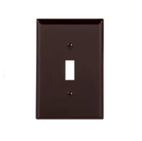 Eaton Wiring 1-Gang Toggle Wall Plate, Mid-Size, Brown Luxury