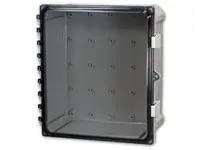 Exclusive AttaBox AH864C 8 x 6 x 4 Clear Cover Configuration (Hinged Latched Padlockable) <h5>Heartland Series 8 inch long 6 inch wide 4 inch high Light Gray Enclosure made of Polycarbonate with UV Inhibitors and supplied with Hinged Latched Padlockable Clear Cover</h5>