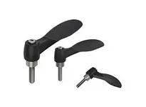 Trending KIPP K0126.2A301X40 ADJUSTABLE HANDLE DUAL COMPONENT SIZE:2 5/16-18X40 PLASTIC BLACK RAL7021 COMP:STAINLESS STEEL COMP:BLACK RAL7021