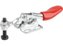 Best Choice KIPP K1541.00500 TOGGLE CLAMP HORIZONTAL MINI HORIZONTAL FOOT F1=500 FIXED CLAMPING SPINDLE M04X20 STEEL ELECTRO