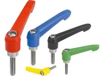 Popular KIPP K0270.4A587X50 ADJUSTABLE HANDLE SIZE:4 1/2-13X50 PLASTIC BLUE RAL5017 COMP:STAINLESS STEEL