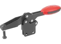 KIPP K0661.010003 TOGGLE CLAMP HORIZONTAL STANDARD VERTICAL FOOT F1=2200 ADJUSTABLE CLAMPING SPIND M10X55 STEEL Grab Now