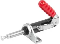 Premium KIPP K1546.02400 PUSH-PULL CLAMP WITH MOUNTING BRACKET STANDARD F2=2400 STEEL GALVANIZED AND PASSIVATED COMP:PLASTIC COMP:RED