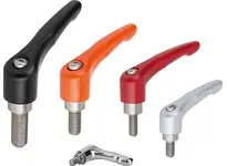 KIPP K0123.1053X15 ADJUSTABLE HANDLE SIZE:1 M05X15 ZINC SILVER MET POWDER COATED COMP:STAINLESS STEEL High Quality