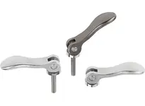 Worldwide Shipping KIPP K0645.1541005 CAM LEVER SIZE:1 D=M05 A=704 B=215 STAINLESS STEEL 1.4308 ELECTROPOLISHED COMP:STAINLESS STEEL