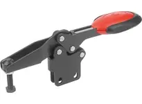 KIPP K0661.008103 TOGGLE CLAMP HORIZONTAL WITH SAFETY LOCK VERTICAL FOOT F1=2000 ADJUSTABLE CLAMPING SPIND M08X45 STEEL Wholesale