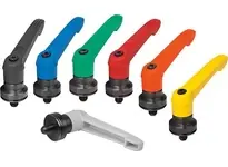 KIPP K1597.20884X20 ADJUSTABLE HANDLE WITH CLAMP FORCE INTENSIF SIZE:2 M08X20 PLASTIC RED RAL3020 COMP:STEEL BLACK OXIDIZED Special Offer