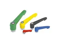 While Supplies Last KIPP K0270.5A61 ADJUSTABLE HANDLE SIZE:5 5/8-11 PLASTIC BLACK RAL7021 COMP:STAINLESS STEEL